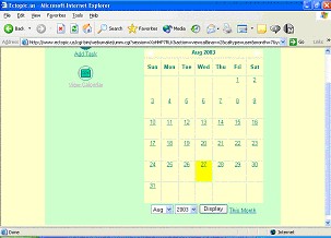 Calendar Screen Shot