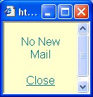 Mini Mail Window Screen Shot